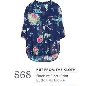 Kut from the Kloth Sinclair Floral print button up